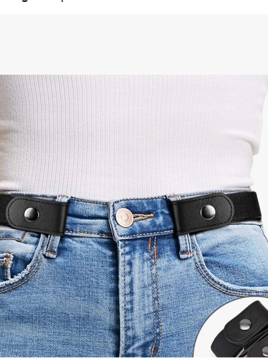 Accessories - Navy No-Buckle Elastic Waistband Belt